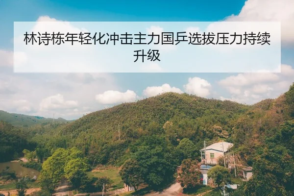 林诗栋年轻化冲击主力国乒选拔压力持续升级